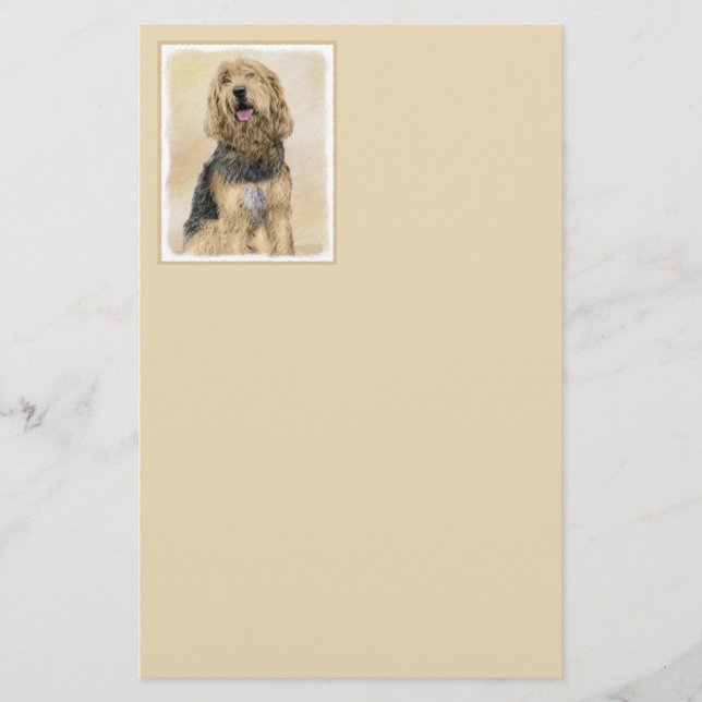 Otterhound-målning - Cute Original Hund Art Brevpapper (Framsida)