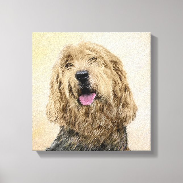 Otterhound-målning - Cute Original Hund Art Canvastryck (Framsida)