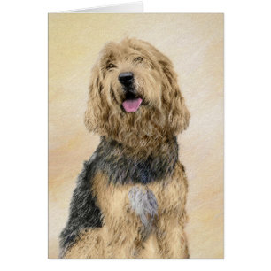 Otterhound-målning - Cute Original Hund Art Hälsningskort