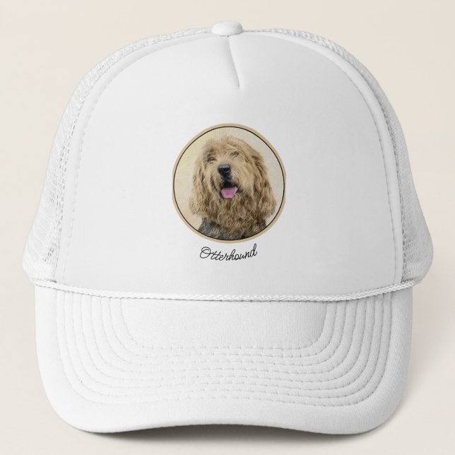 Otterhound-målning - Cute Original Hund Art Keps (Framsida)