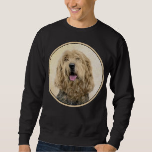 Otterhound-målning - Cute Original Hund Art Lång Ärmad Tröja