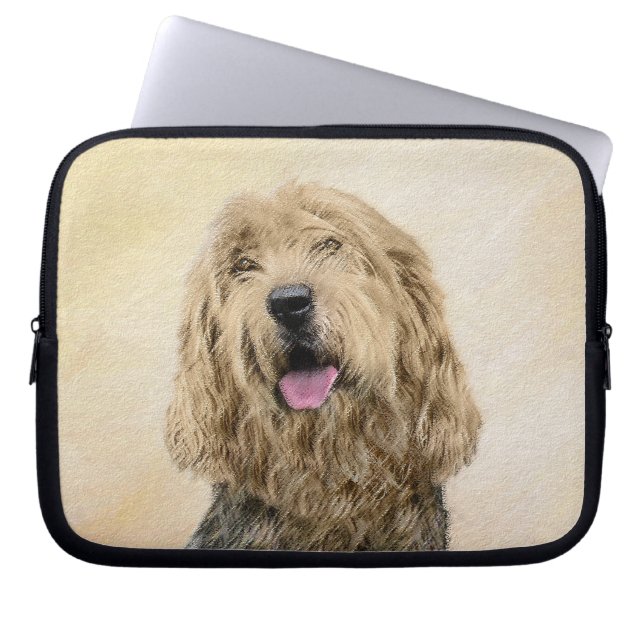 Otterhound-målning - Cute Original Hund Art Laptop Fodral (Framsidan)