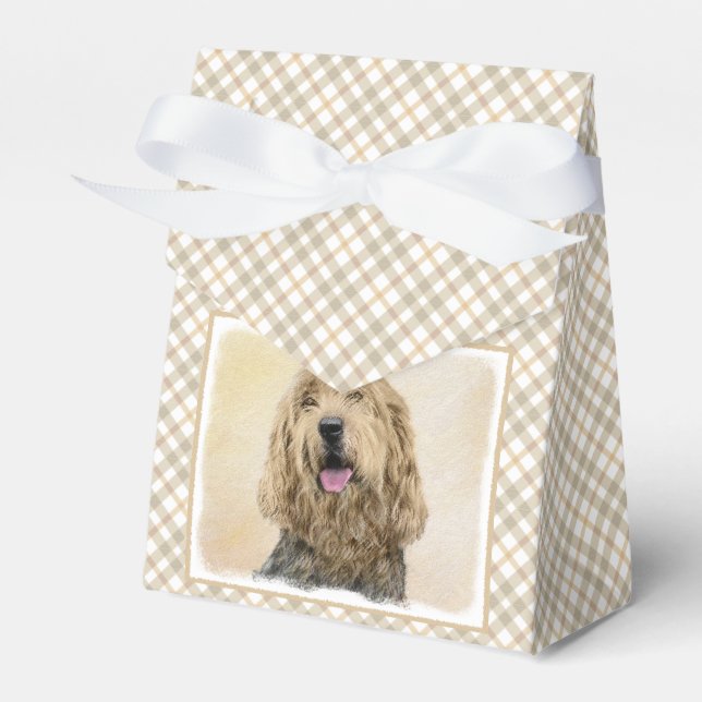 Otterhound-målning - Cute Original Hund Art Presentaskar (Framsidan Sidan)