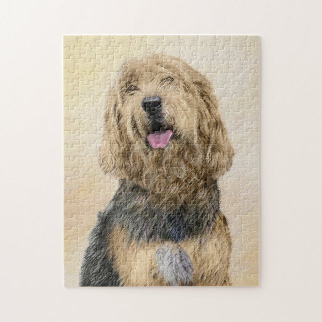 Otterhound-målning - Cute Original Hund Art Pussel (Vertikal)