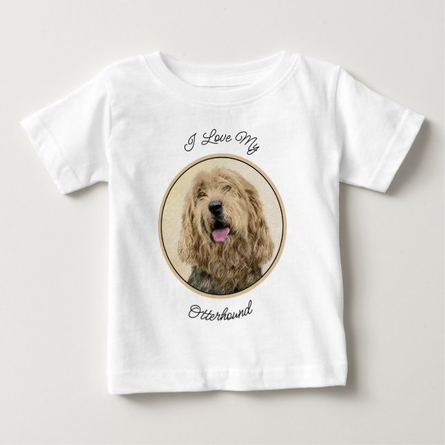 Otterhound-målning - Cute Original Hund Art T Shirt (Framsida)