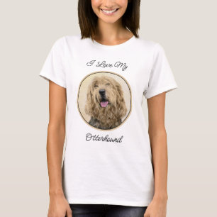 Otterhound-målning - Cute Original Hund Art T Shirt