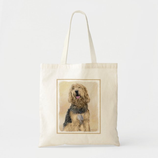 Otterhound-målning - Cute Original Hund Art Tygkasse (Framsidan)