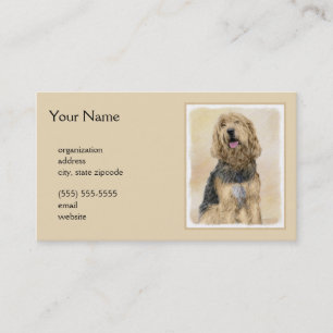 Otterhound-målning - Cute Original Hund Art Visitkort