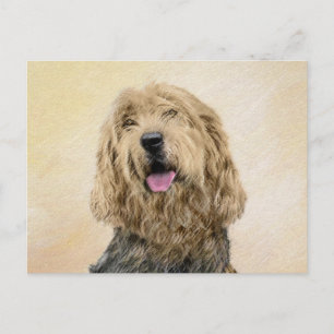 Otterhound-målning - Cute Original Hund Art Vykort
