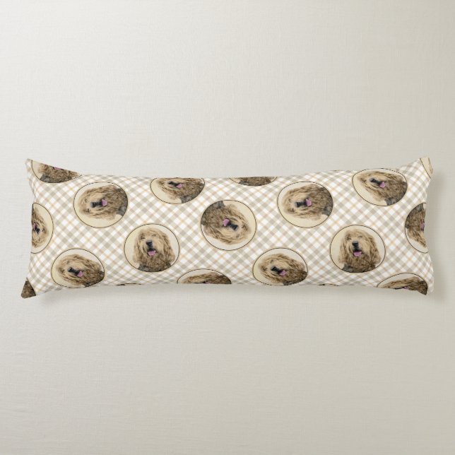 Otterhound Painting Black and Tan Original Hund Ar Kroppskudde (Framsidan)