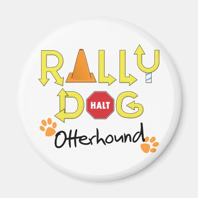 Otterhound Rally Hund Magnet (Framsidan)