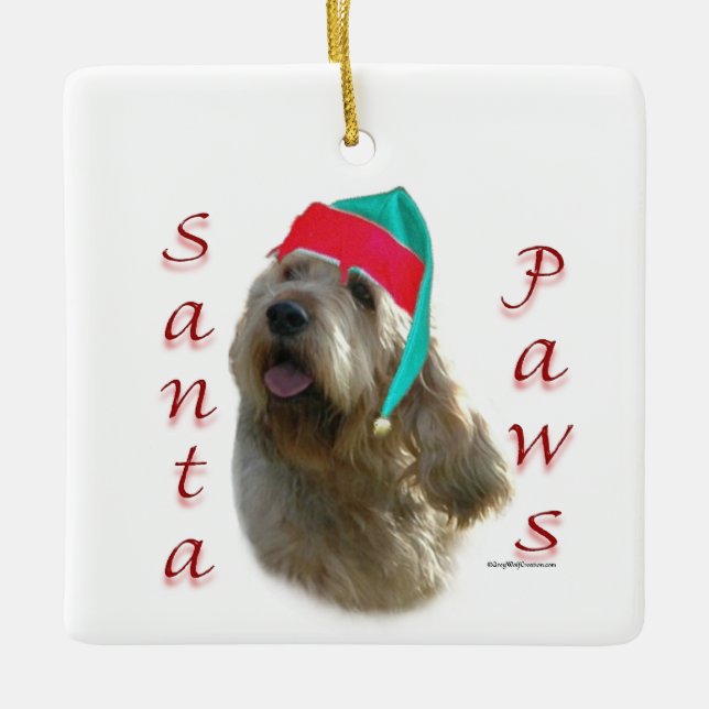 Otterhound Santa Tassar Julgransprydnad Keramik (Framsida)