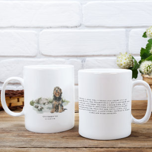 Otterhound Vattenfärg, Hund och Brev, citat Kaffemugg