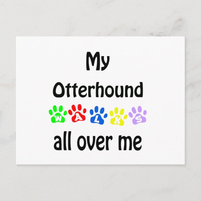Otterhound Walks Design Vykort (Framsida)