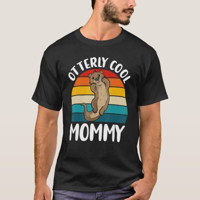Otterligen coola mamma söt yttre retro mor t shirt (Framsida)