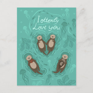 Otterligen Kärlek du Postcard Vykort