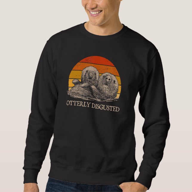 Otterligt Äcklad Utterhumor Havsdjur Lång Ärmad Tröja (Framsida)