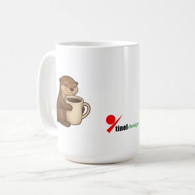 Otterligt besatt med kaffe kaffemugg (Framsida vänster)