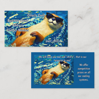 Otterligt cool! - Rolig design med utter Visitkort