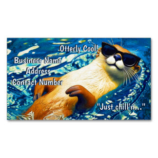 Otterligt coolt! - Flodutter Rollig Design Magnetiska Visitkort