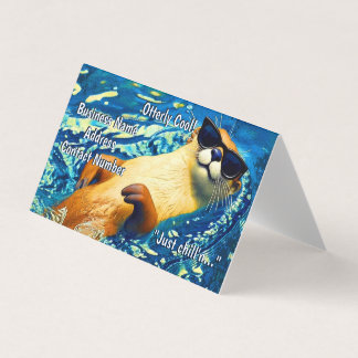Otterligt coolt! - Flodutter Rollig Design Visitkort
