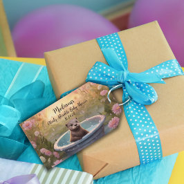 Otterligt förtjusande babyshow-magnet  presentetikett