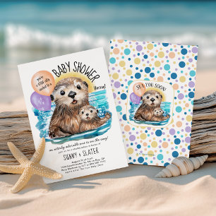 Otterligt obehagligt hav med yttre strumpor, babys inbjudningar