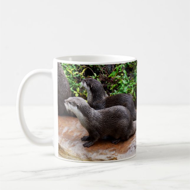 Otterligt till Cute, Otter, Vita kaffet Mugg (Vänster)