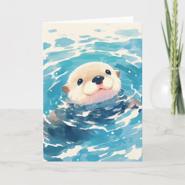 Otterligt Vattenfirande Kort (Framsida)