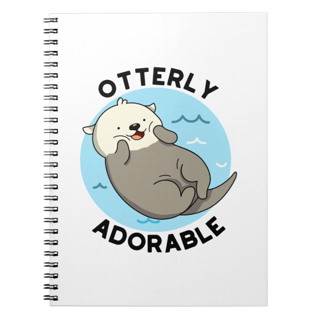 Otterly Adsible Funny Flyter Otter Pun Anteckningsbok (Framsidan)