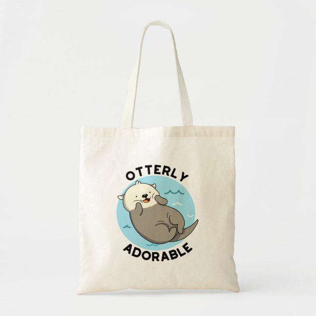 Otterly Adsible Funny Flyter Otter Pun Tygkasse (Framsidan)
