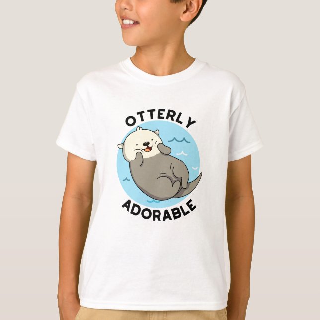 Otterly Adsible Funny Otter Pun T Shirt (Framsida)