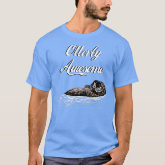 Otterly Awesome Funny Cool Otter pun T humor Shirt