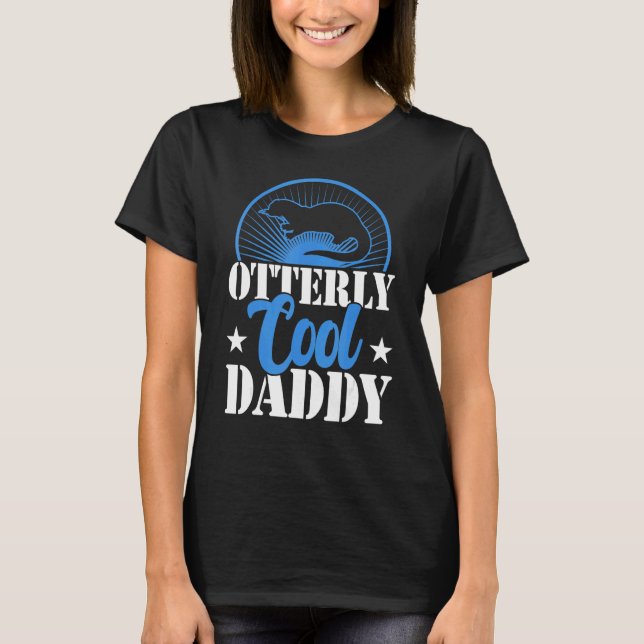 Otterly cool daddy    sea otter    cool fathers da t shirt (Framsida)