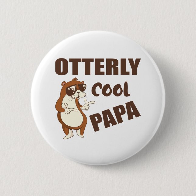Otterly Coola Pappa Funny Fars dag Gift Knapp (Framsida)