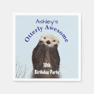 Otterly enorm födelsedagsfestutter pappersservett