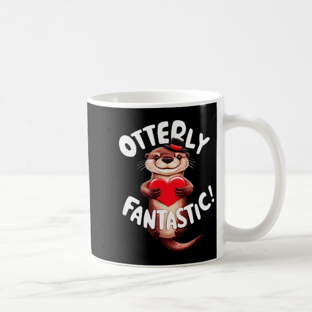 Otterly Fantastic Funny Sitive Quote Sea Lover Pun Kaffemugg (Höger)