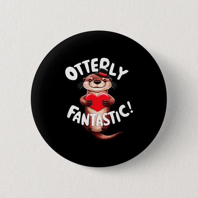 Otterly Fantastic Funny Sitive Quote Sea Lover Pun Knapp (Framsida)