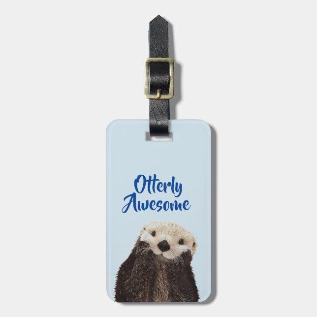 Otterly Fantastisk Cute Otter Photo Bagagebricka (Vertikal Framsida)