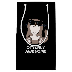 Otterly Fantastisk Funny Animal Otter Pun Mörk BG