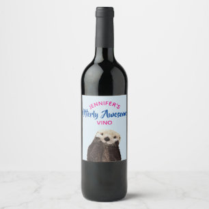 Otterly Fantastisk Vino/Brew Anpassningsbar Vinflaska Etikett