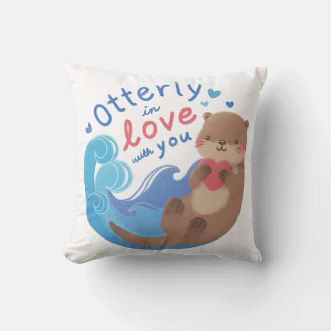 Otterly i Kärlek med dig Kudde (Framsida)