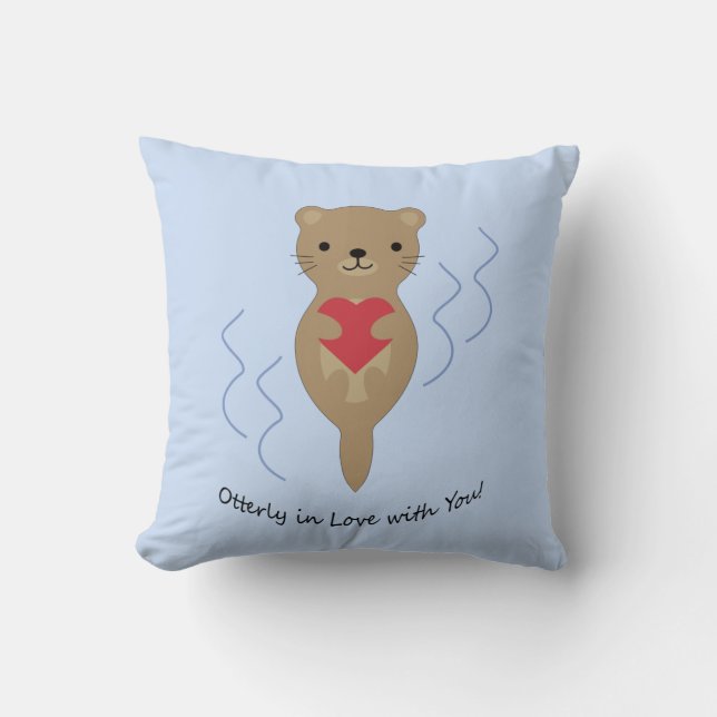 Otterly i Kärlek med er Otter Kudde (Framsida)