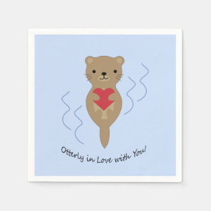 Otterly i Kärlek med er Otter Pappersservett