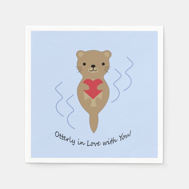 Otterly i Kärlek med er Otter Pappersservett (Framsidan)