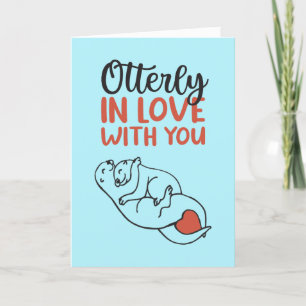Otterly in Kärlek Otter Pun Funny Valentine Day Helgkort