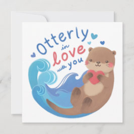 Otterly in Love with You Julkort