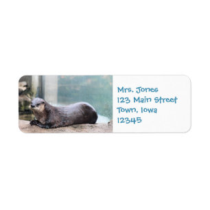 Otterly söt returadress etikett