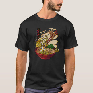 Otters Eating Ramen Cute Kawaii Otters Eating Nood T Shirt