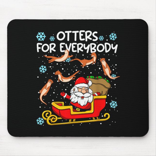 Otters For Everybody Santa Funny Christmas Otter  Musmatta (Framsidan)